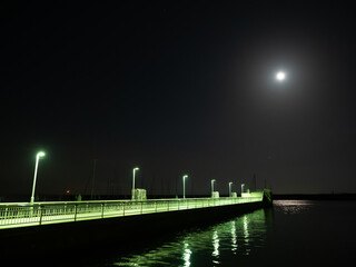 夜の港 釣り ヨコ