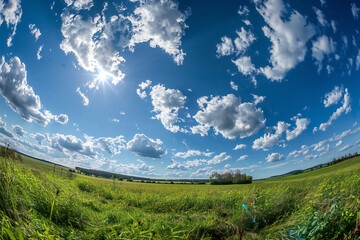 beautiful clear sky photographed using Fish eye lens