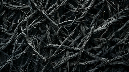 Black and white twisted vine background