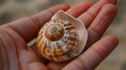 Tiny seashell found within bigger seashell