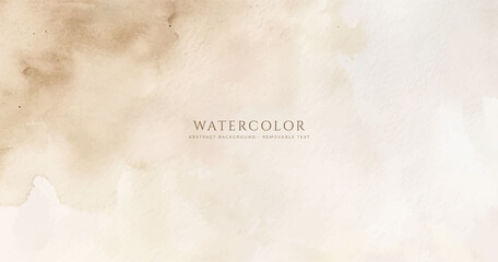 Abstract horizontal watercolor background. Hand drawn vector texture. Brush stroked painting pastel color watercolour
