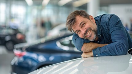 The man in the car dealership