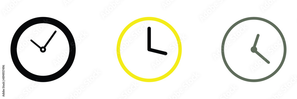 Poster clock icon vector for web and mobile app. time sign and symbol. watch icon. watch face vector illust