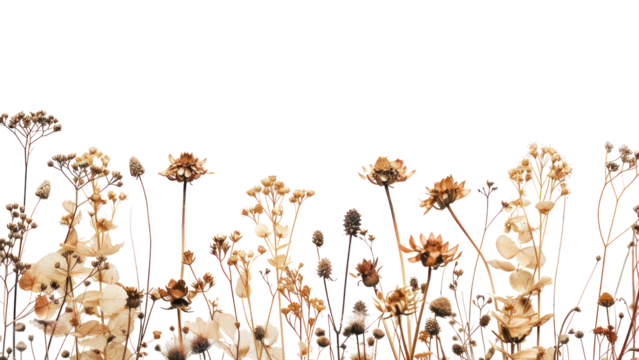 Elegant dried floral nature background