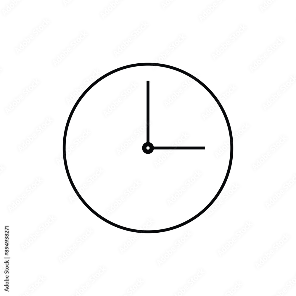 Poster time vector icon, clock symbol. modern, simple flat vector illustration for web site or mobile app. 