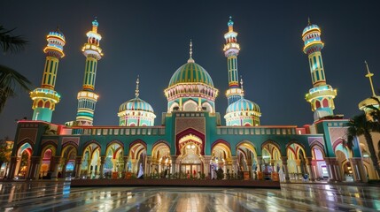 Fototapeta premium Dubai's Global Village is a multicultural festival park that features pavilions from over 75 countries.