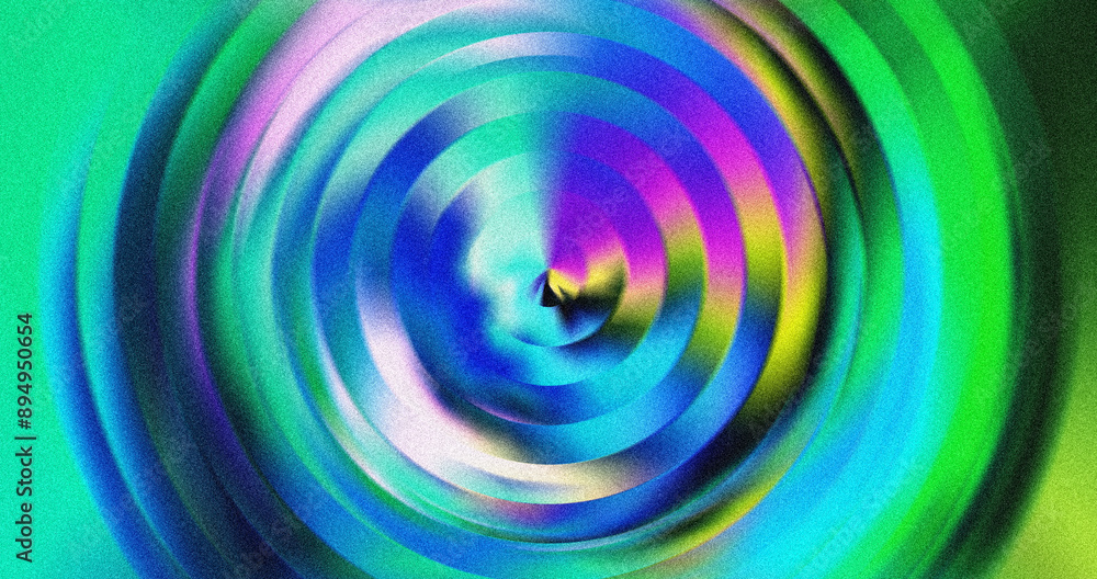 Poster tech futuristic abstract colorful circles iridescent background for design as banner, ads, and prese