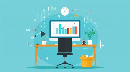 Analytics dashboard, graphs showing learner progress