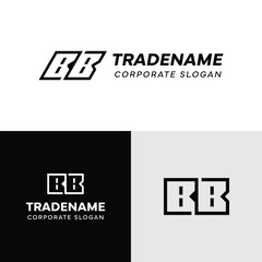 Letters BB Square and Dynamic Logo Set, for business with Initials BB