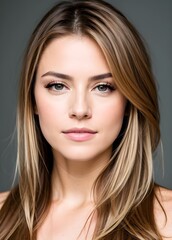 Naklejka premium A headshot of a beautiful model