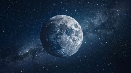 Obraz premium moon with milky way background