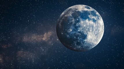Obraz premium moon with milky way background