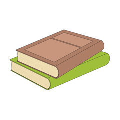 kids drawing cartoon Vector illustration textbooks icon Isolated on White