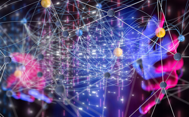 conference Digital Network and data concept 3d