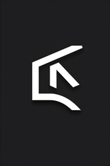 Fototapeta premium DK monochromatic logo: modern typography creating a structured and bold statement