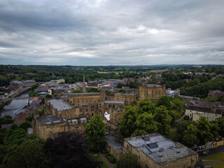 Fototapeta premium Durham castle aerial view, Northumberland, England