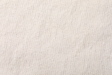 Texture of beige fabric as background, top view