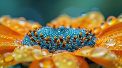 sunflower macro