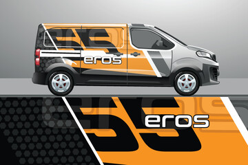 Van graphics with full vinyl sticker wrap. Sample offer, easy to adapt to your requirements.