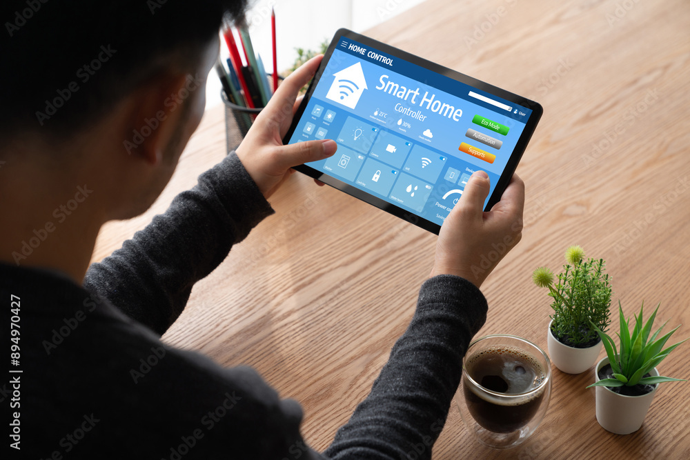 Poster smart home technology, centric remote control system with digital dashboard for air conditioning, sa