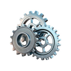 Gears. Isolated on transparent background.