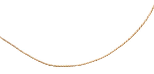 Hemp rope on white background. Organic material