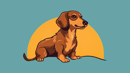 Cute dog vector illustration