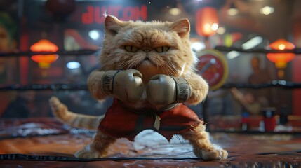 cute thai boxer cat