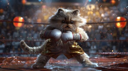 cute thai boxer cat