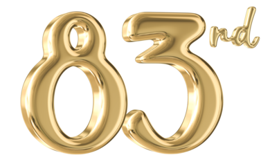 83rd Anniversary Gold Number 3D