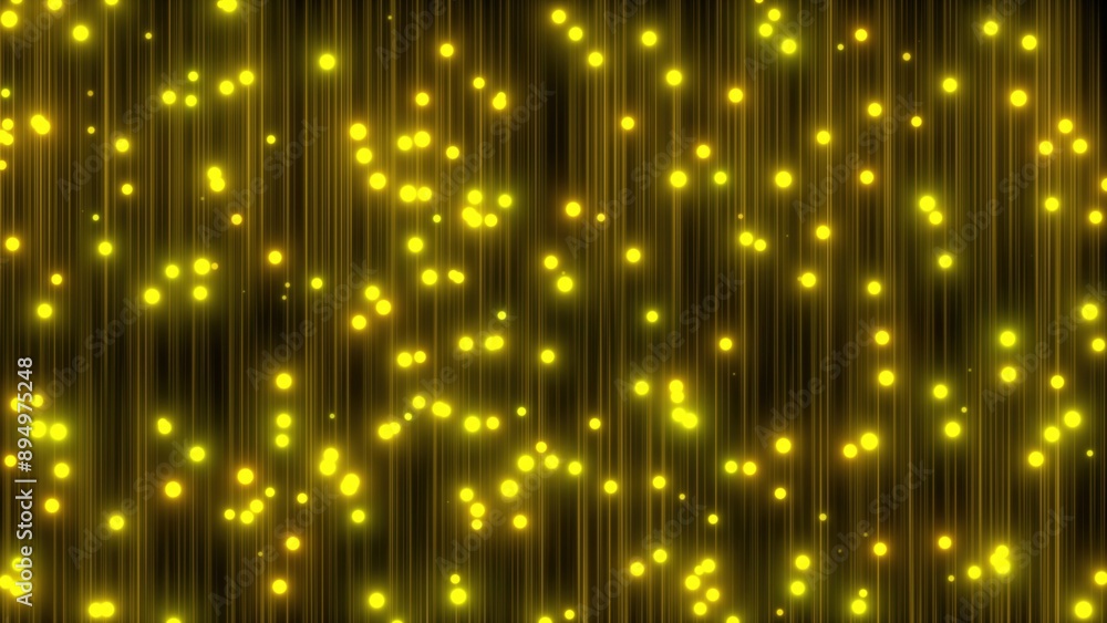 Poster luxurious golden dust particle with lines. computer generated 3d render