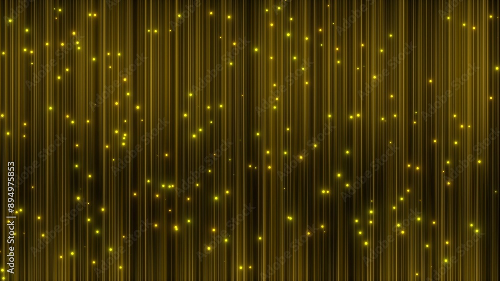 Poster luxurious golden dust particle with lines. computer generated 3d render
