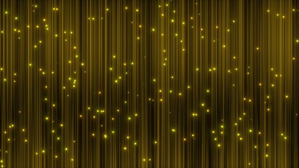 Luxurious golden dust particle with lines. Computer generated 3d render