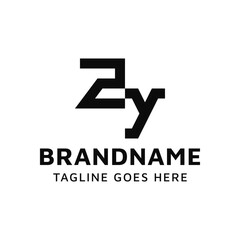 Letters ZY Monogram Logo Set, suitable for any business with YZ or ZY initials
