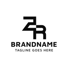 Letters ZR Monogram Logo Set, suitable for any business with RZ or ZR initials