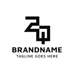 Fototapeta premium Letters ZQ Monogram Logo Set, suitable for any business with QZ or ZQ initials