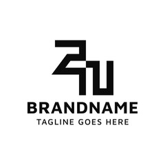 Letters ZN Monogram Logo Set, suitable for any business with NZ or ZN initials