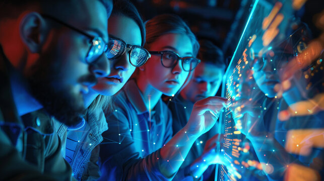 a team of designers collaborating on a user interface design