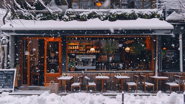 winter coffee shop