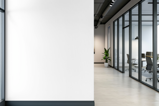 PNG office wall  mockup, transparent design