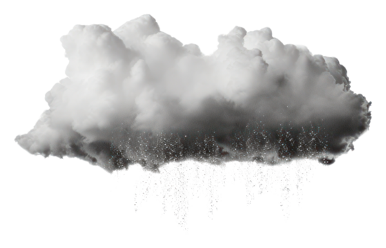 Realistic raining cloud PNG