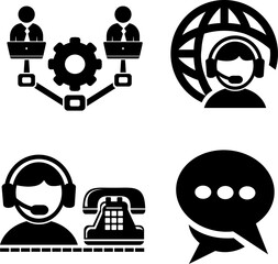 A set of vector business icons. Flat design.