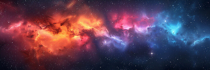Fototapeta premium Colorful Nebula Space Background