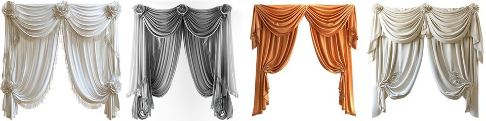 Elegant decorative curtains in various colors, perfect for enhancing any room's atmosphere and style.