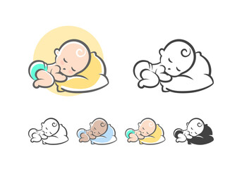 Sleeping Baby on Pillow Logo