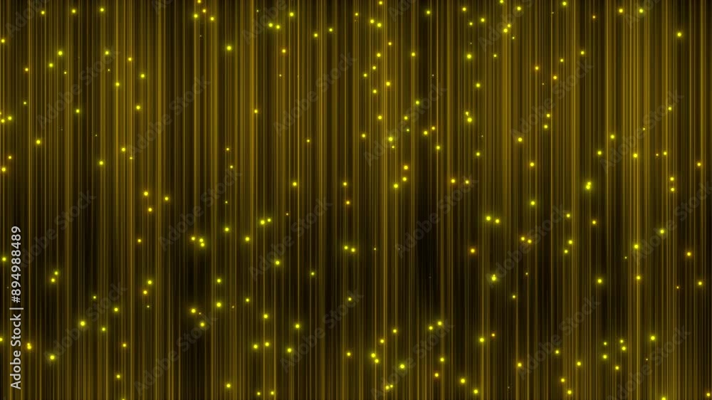 Poster luxurious golden dust particle with lines. computer generated 3d render