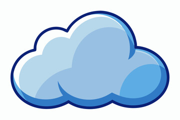 Cloud with White Background Vector Illustration, Cartoon, Clipart, and Line Art Design, Cloud vector illustration, cartoon, clipart, and line art with a white background