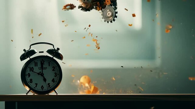 alarm clock explosion