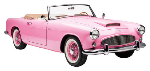 PNG Vintage pink convertible car