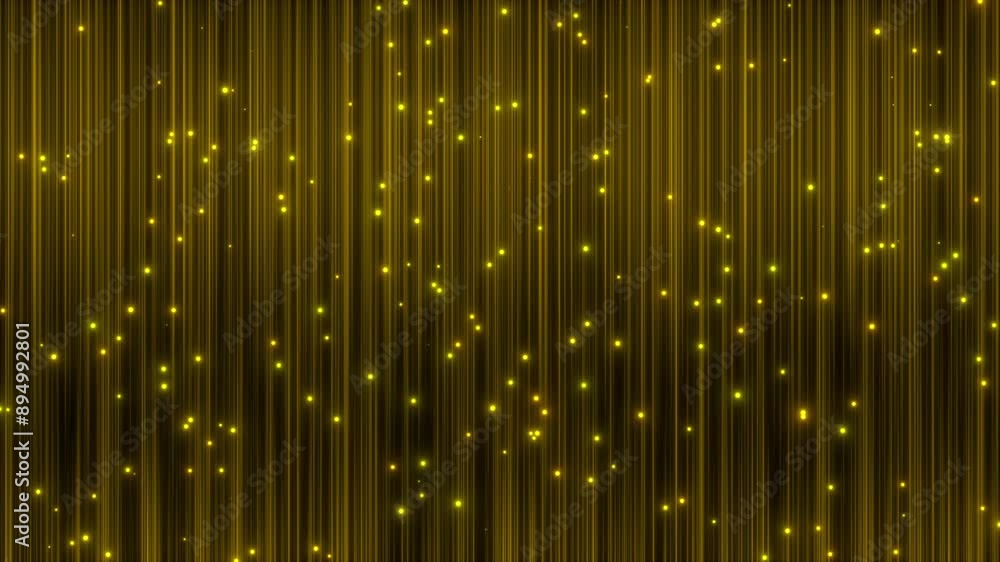 Poster luxurious golden dust particle with lines. computer generated 3d render